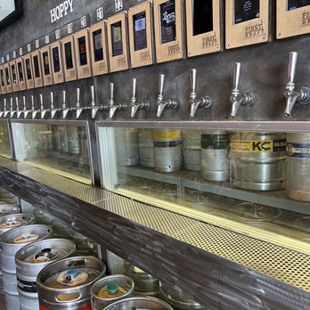 First Draft Taproom & Kitchen - Beer Tap Wall - Bars Near Me - Denver, Colorado