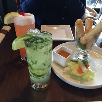 Enthaice Thai Kitchen - Yummy drinks and spring rolls! - Thai Near Me - Astoria, New York