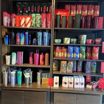 Starbucks - a shelf full of starbucks holiday merchandise - Coffee & Tea Near Me - Jacksonville, Florida Starbucks - a shelf full of starbucks holiday merchandise - Coffee & Tea Near Me - Jacksonville, Florida