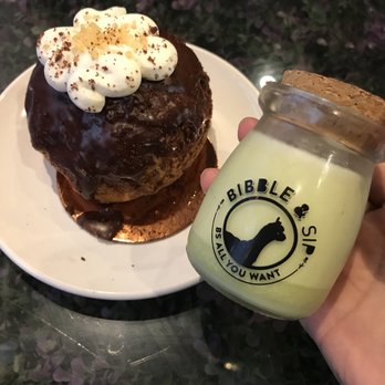 Bibble & Sip - Hazelnut cream puff and matcha panna cotta - Coffee & Tea Near Me - New York, New York Bibble & Sip - Hazelnut cream puff and matcha panna cotta - Coffee & Tea Near Me - New York, New York