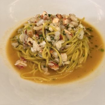Buca Yorkville - Angel hair and Nova Scotia lobster pasta - delicious and not heavy! Filling and a good portion. The sauce is seasoned well and complex - Italian Near Me - Toronto, Ontario