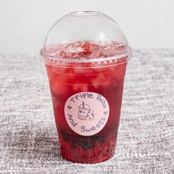 Triple Boba And Sweets - Sweet Summer (Strawberry, peach w/hibiscus tea)