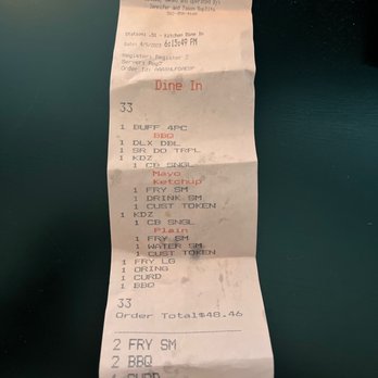 Culver's - Receipt of our order - Burgers Near Me - Round Rock, Texas