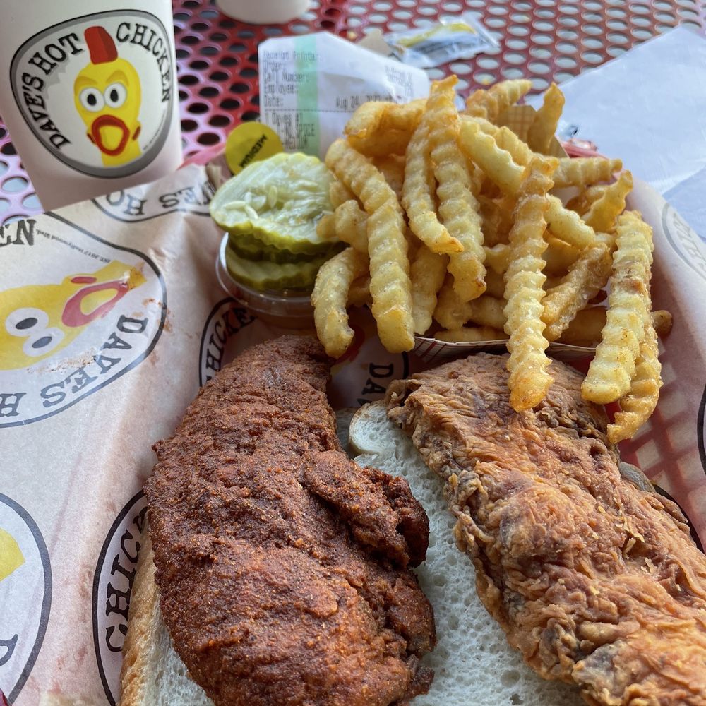 Dave's Hot Chicken - Number Dave's #1 2 Tenders w/ Fries - Chicken Shop Near Me - Santa Clara, California