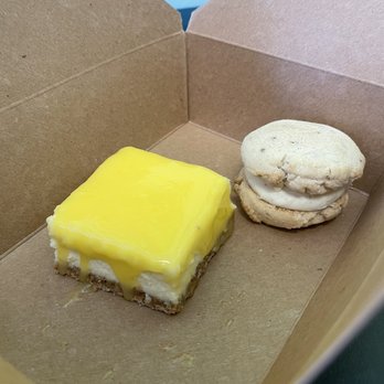 Fat City Eats, Treats and Sweets - Lemon cheesecake & Vegan biscochito sandwich - Bakeries Near Me - Albuquerque, New Mexico Fat City Eats, Treats and Sweets - Lemon cheesecake & Vegan biscochito sandwich - Bakeries Near Me - Albuquerque, New Mexico
