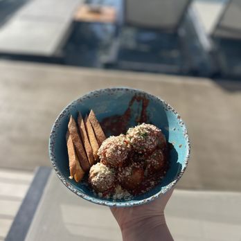 Swell Restaurant and Pool Bar - Venison meatballs off happy hour menu - Bars Near Me - Honolulu, Hawaii Swell Restaurant and Pool Bar - Venison meatballs off happy hour menu - Bars Near Me - Honolulu, Hawaii