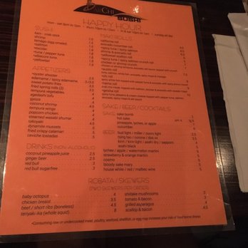 BarChi Sushi - HAPPY HOUR MENU :) - Sushi Bars Near Me - Austin, Texas