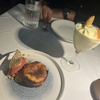 Casa Zeru - Incredible desserts.   Crema Catalana y manchego fondant cake.   Yummy! - Mediterranean Near Me - Miami, Florida