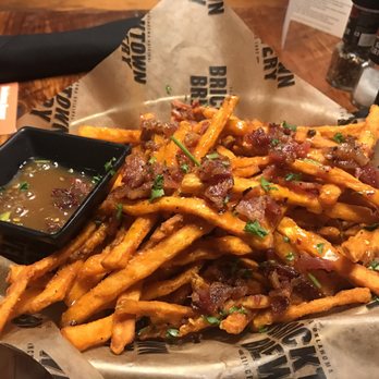Bricktown Brewery - Sweet potato fries and bacon with syrup - American Near Me - Fort Smith, Arkansas Bricktown Brewery - Sweet potato fries and bacon with syrup - American Near Me - Fort Smith, Arkansas