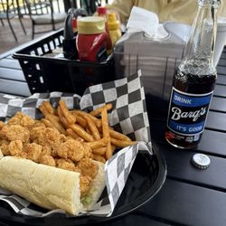 Rosetti's Cafe - Shrimp po-boy and a Barq's root beer. So good.