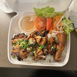 New Saigon - 42. Grilled Sliced Chicken and Fried Egg Roll