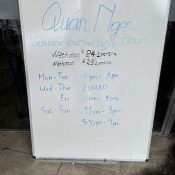 Quan Ngon Bistro - Hours of operation on 11/11/2025 - Vietnamese Near Me - Pinellas Park, Florida