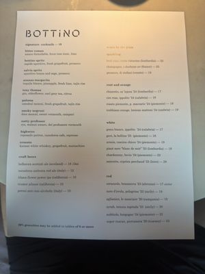 Menu photo 2 Bottino New York, NY