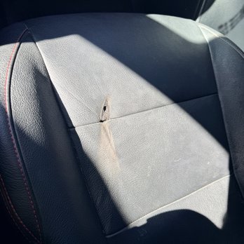 Raul's Auto Trim - Burn mark on seat - Furniture Reupholstery Near Me - Ontario, California