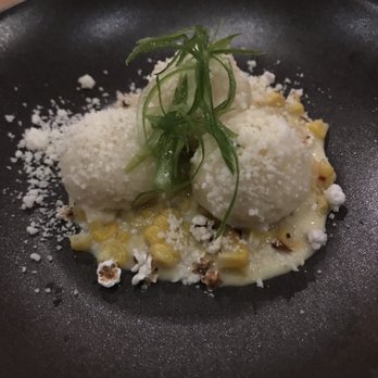 Rooster & Owl - Ricotta gnuti (dumplings with cotija cheese, charred corn, and popcorn) - New American Near Me - Washington, DC, District of Columbia Rooster & Owl - Ricotta gnuti (dumplings with cotija cheese, charred corn, and popcorn) - New American Near Me - Washington, DC, District of Columbia