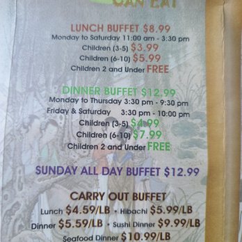 Dragon Buffet - Price list and the business hour - Buffets Near Me - Cumming, Georgia