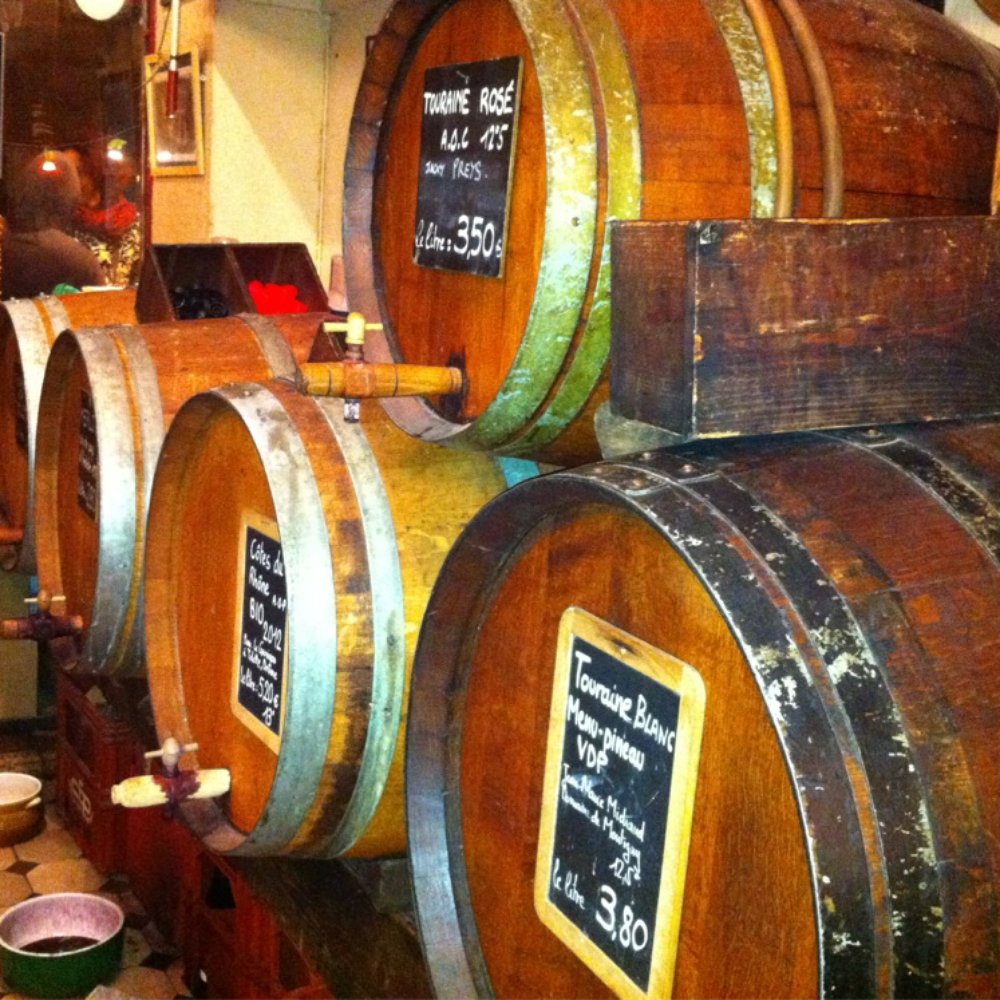 Filling up our liters of touraine!