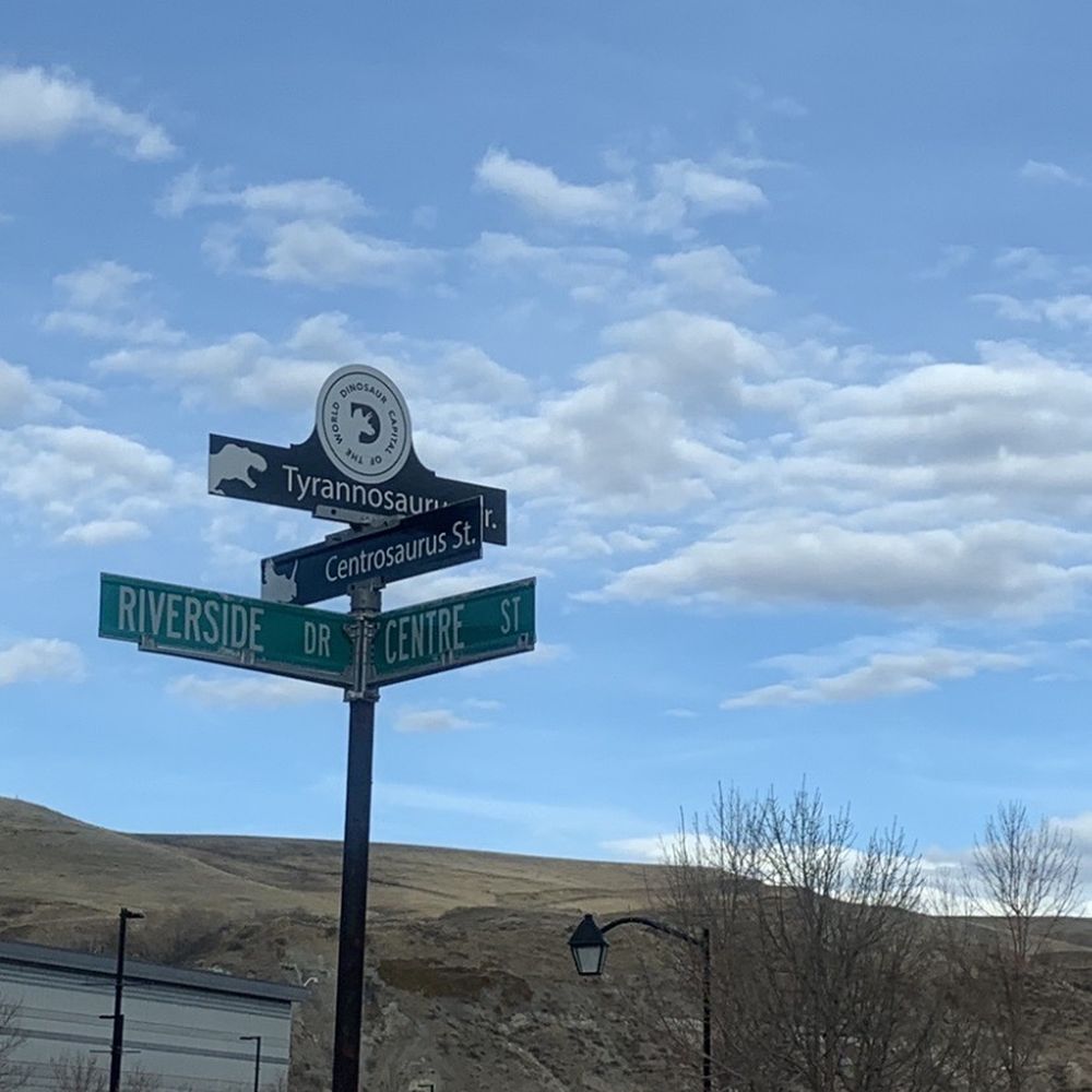World's Largest Dinosaur - Streets are named after the dinosaurs - Local Flavor Near Me - Drumheller, Alberta