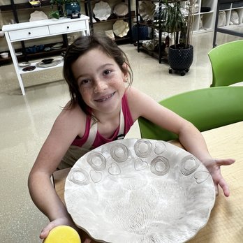 Creative Crew Studio - 9 yo made a unique platter - Art Classes Near Me - Saratoga, California