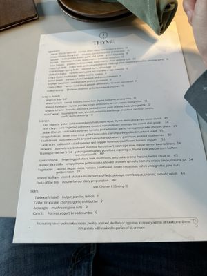 Menu photo 6 Thyme Rooftop Grille Easton, PA