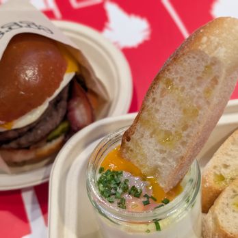 Eggslut - Double Cheeseburger with Bacon & Slut - Breakfast & Brunch Near Me - Los Angeles, California