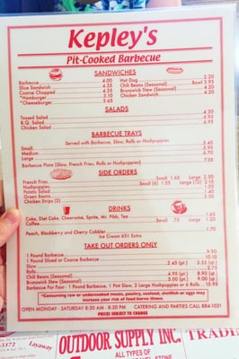 Menu photo 6 Kepley's Bar-B-Q High Point, NC