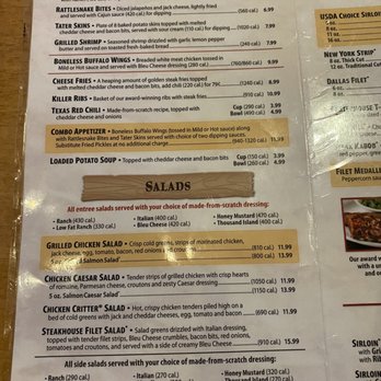 Texas Roadhouse - Menu - Steakhouses Near Me - Greeley, Colorado