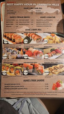 Menu photo 3 Asahi Sushi Granada Hills, CA