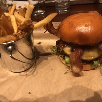 BRGR Bar - Up in Smoke Bison Burger. - Burgers Near Me - Portsmouth, New Hampshire BRGR Bar - Up in Smoke Bison Burger. - Burgers Near Me - Portsmouth, New Hampshire