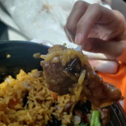 Mouse droppings and dead moth in the food! I take it back to the carry out and they say it's just black pepper? WTF..mind blowing!