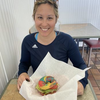 Nature's Goodness - Rainbow bagel sandwich. Yummy. - Juice Bars & Smoothies Near Me - Carmichael, California