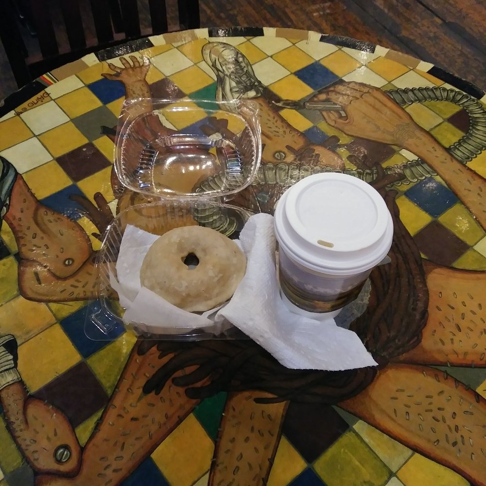 Back to the Grind - Coffee flavored doughnut and small coffee - Coffee & Tea Near Me - Riverside, California Back to the Grind - Coffee flavored doughnut and small coffee - Coffee & Tea Near Me - Riverside, California