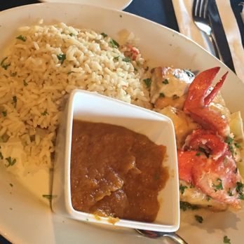 Boston Sail Loft - I think this was the Halibut with lobster claws with rice and sweet potato mash - Bars Near Me - Boston, Massachusetts