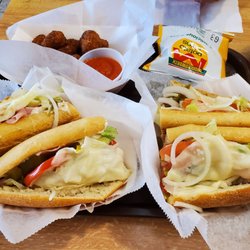 Italian sub and breaded mushrooms
