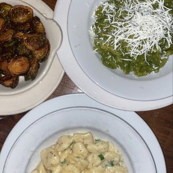 Uva - Brussels sprouts & Pancetta Gnocchi Di Ricotta Cavatelli al Fior di Pesto - Italian Near Me - New York, New York Uva - Brussels sprouts & Pancetta Gnocchi Di Ricotta Cavatelli al Fior di Pesto - Italian Near Me - New York, New York