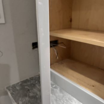 Sierra Classic Custom Homes - Shoddy craftsmanship placing an outlet in bathroom cabinet - General Contractors Near Me - New Braunfels, Texas