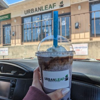 Urban Leaf Cafe - Ube Oreo bubble tea with tapioca - Desserts Near Me - Nutley, New Jersey