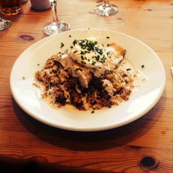 Franks Canteen - Smoked haddock, kedgeree, poached egg & grain mustard crème fraiche dressing at Franks Canteen - Breakfast & Brunch Near Me - London, XGL Franks Canteen - Smoked haddock, kedgeree, poached egg & grain mustard crème fraiche dressing at Franks Canteen - Breakfast & Brunch Near Me - London, XGL