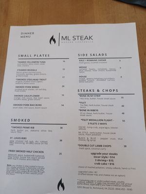 Menu photo 6 ML Steak Bon Air, VA