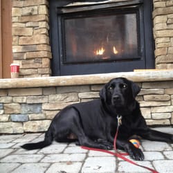 Starbucks - Tango Mango by the Starbucks fireplace.
