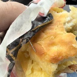 Worm in my biscuit. Yuck.