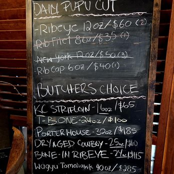 The Butcher Bar - The Specials menu - Steakhouses Near Me - Honolulu, Hawaii