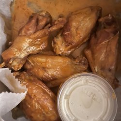 Upper Crust Pizza - Buffalo ranch wings; ate half already