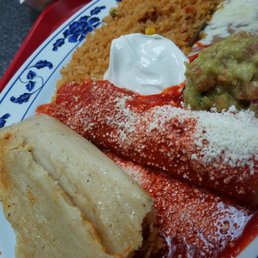 #3 plate, Tamai and enchilada (pork) #3 plate, Tamai and enchilada (pork)