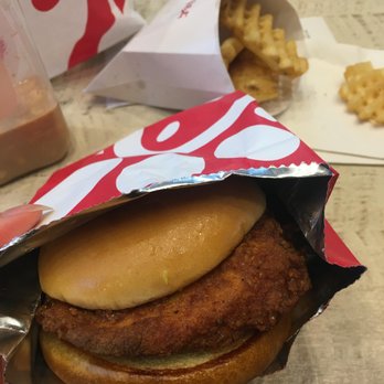 Chick-fil-A - spicy chicken and waffle fries - Fast Food Near Me - Toronto, Ontario