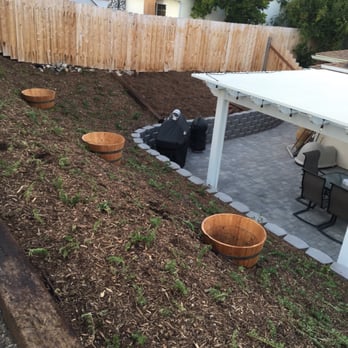A & C Landscaping - a backyard with a fire pit - Irrigation Near Me - San Diego, California A & C Landscaping - a backyard with a fire pit - Irrigation Near Me - San Diego, California