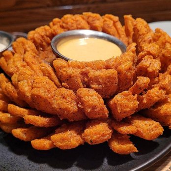 Outback Steakhouse - Bloomin' Onion with bloomin' sauce and ranch - Steakhouses Near Me - Westminster, California Outback Steakhouse - Bloomin' Onion with bloomin' sauce and ranch - Steakhouses Near Me - Westminster, California