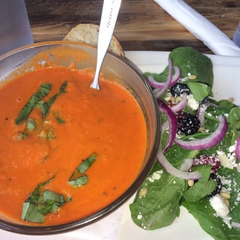 Simple Eatery - Tomato soup and Berry salad. - Bakeries Near Me - Buena Vista, Colorado