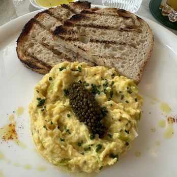 Le Jardinier - Organic scrambled eggs w caviar, melted leeks, and grilled sourdough - French Near Me - Houston, Texas Le Jardinier - Organic scrambled eggs w caviar, melted leeks, and grilled sourdough - French Near Me - Houston, Texas