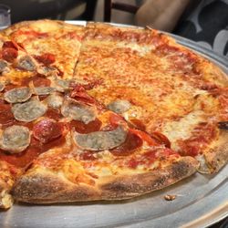 Fat Boys Pizza and Subs - Large half cheese & half pepperoni sausage